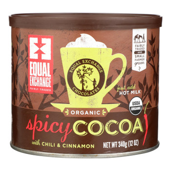 Equalexch Equal Exchange, Organic Spicy Cocoa, Chili & Cinnamon - Case of 6 - 12 OZ