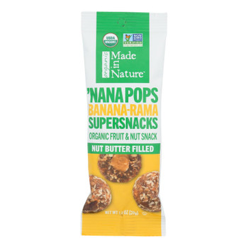 Made In Nature 'Nana Pops Nut Butter Filled Supersnacks - Case of 10 - 1.40 OZ Made In Nature 'Nana Pops Nut Butter Filled Supersnacks - Case of 10 - 1.40 OZ
