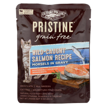 Castor & Pollux Wet Cat Food Pristine Grain-Free Wild-Caught Salmon Recipe  - Case of 24 - 3 OZ Castor & Pollux Wet Cat Food Pristine Grain-Free Wild-Caught Salmon Recipe  - Case of 24 - 3 OZ