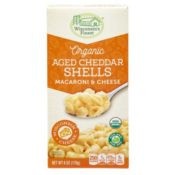 Wisconsin's Finest - Shells Aged Cheddar - Case of 12 - 6 OZ