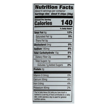 Way Better Snacks Avocado Ranch Tortilla Chips  - Case of 12 - 5.5 OZ Way Better Snacks Avocado Ranch Tortilla Chips  - Case of 12 - 5.5 OZ