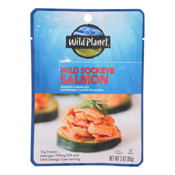 Wild Planet - Salmon Wild Sockeye - Case of 24 - 3 OZ Wild Planet - Salmon Wild Sockeye - Case of 24 - 3 OZ