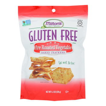 Miltons - Cracker Veg Fire Roasted Gluten Free - Case of 12 - 4.5 OZ Miltons - Cracker Veg Fire Roasted Gluten Free - Case of 12 - 4.5 OZ