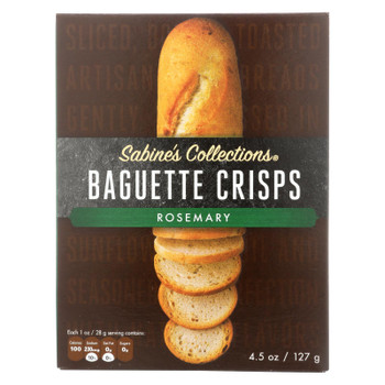 Sabine's Collections Rosemary Baguette Crisps  - Case of 12 - 4.5 OZ