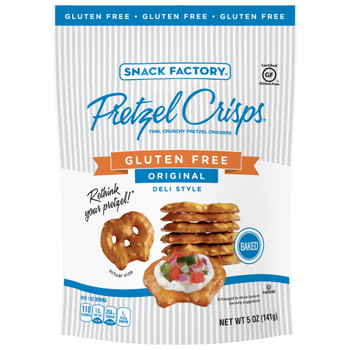 Pretzel Crisp Thin Crunchy Pretzel Crackers - Case of 12 - 5 OZ