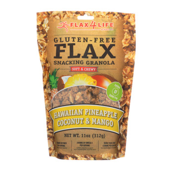 Flax4Life Hawaiian Pineapple Coconut & Mango Snacking Granola  - Case of 6 - 11 OZ Flax4Life Hawaiian Pineapple Coconut & Mango Snacking Granola  - Case of 6 - 11 OZ