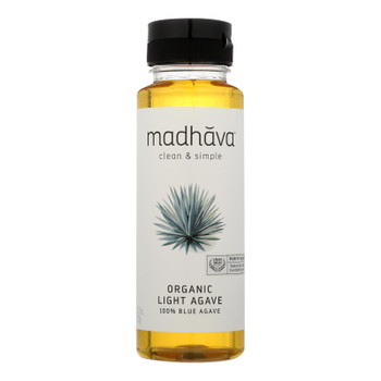 Madhava Golden Light Organic Blue Agave Sweetener  - Case of 6 - 11.75Z Madhava Golden Light Organic Blue Agave Sweetener  - Case of 6 - 11.75Z