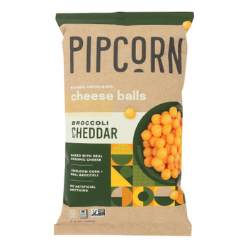 Pipcorn - Chs Balls Broccoli Ched - Case of 12 - 4.5 OZ Pipcorn - Chs Balls Broccoli Ched - Case of 12 - 4.5 OZ