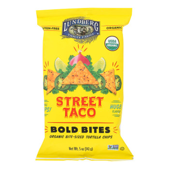 Lundberg Family Farms - Chips Tort Stret Taco - Case of 12 - 5 OZ Lundberg Family Farms - Chips Tort Stret Taco - Case of 12 - 5 OZ