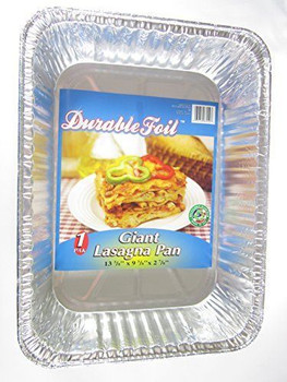 Durable Foil - Alum Pan Lasagna Giant - Case of 12 - 2 CT