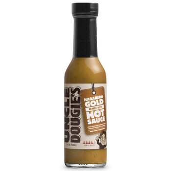 Uncle Dougie's Habanero Gold One-Hit Hot Sauce - Case of 6 - 5 FZ