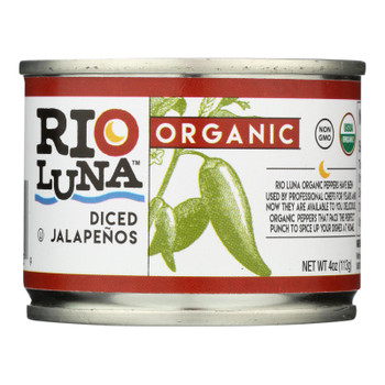 Rio Luna Organic Diced Jalapenos - Case of 12 - 4 OZ Rio Luna Organic Diced Jalapenos - Case of 12 - 4 OZ