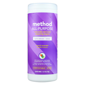 Method Products Inc - Wipes Ap French Lavender - Case of 6 - 30 CT Method Products Inc - Wipes Ap French Lavender - Case of 6 - 30 CT