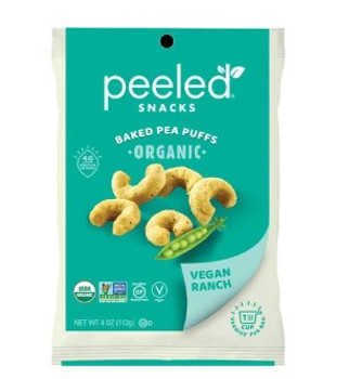 Peeled - Pea Puff Vegan Ranch - Case of 12 - 4 OZ
