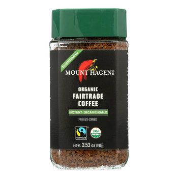 Mount Hagen Organic Fairtrade Instant Decaffeinated Coffee  - Case of 6 - 3.53 OZ Mount Hagen Organic Fairtrade Instant Decaffeinated Coffee  - Case of 6 - 3.53 OZ