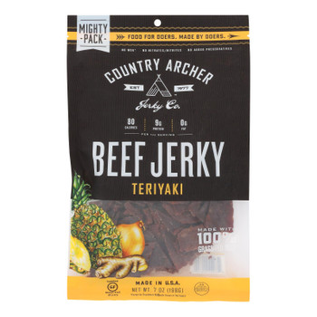 Country Archer - Beef Jerky Teriyaki - Case of 8 - 7 OZ