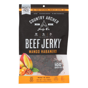 Country Archer - Beef Jerky Mango Habanero - Case of 8 - 7 OZ Country Archer - Beef Jerky Mango Habanero - Case of 8 - 7 OZ