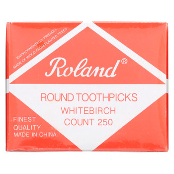 Roland Products - Toothpicks Round Birchwd - Case of 48 - 25O CT