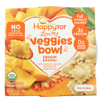 Happy Tot - Bwl Lv My Vg Sqh Rav - Case of 8 - 4.5 OZ Happy Tot - Bwl Lv My Vg Sqh Rav - Case of 8 - 4.5 OZ