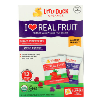 Little Duck Organics - Tiny Fruit Var Pack - Case of 6 - 12/.35OZ Little Duck Organics - Tiny Fruit Var Pack - Case of 6 - 12/.35OZ