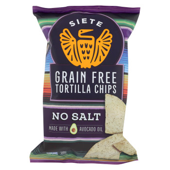 Siete - Tortilla Chip No Salt - Case of 12 - 5 OZ Siete - Tortilla Chip No Salt - Case of 12 - 5 OZ