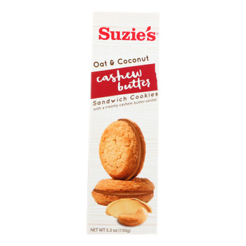 Suzie's - Cookie Cashew Butter Sandwich - Case of 12 - 5.30 OZ