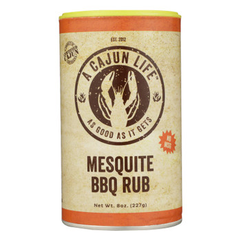 A Cajun Life Mesquite BBQ Seasoning 8 Oz - Case of 6 - 8 OZ A Cajun Life Mesquite BBQ Seasoning 8 Oz - Case of 6 - 8 OZ