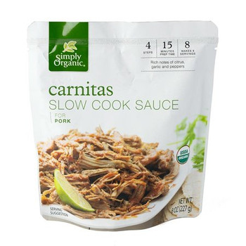 Simply Organic - Simmer Sauce Carnitas - Case of 6 - 8 OZ Simply Organic - Simmer Sauce Carnitas - Case of 6 - 8 OZ