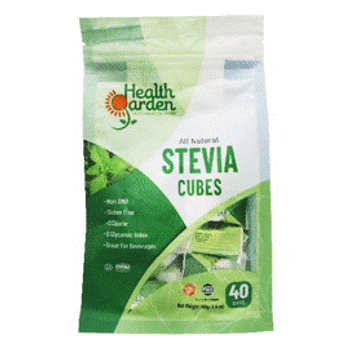 Health Garden - Stevia Cubes 40ct Bag - Case of 12 - 3.6 OZ Health Garden - Stevia Cubes 40ct Bag - Case of 12 - 3.6 OZ