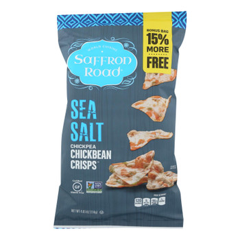 Saffron Road Chickbean Crisps Sea Salt - Case of 12 - 4.03 OZ