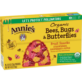 Annie's Homegrown - Fruit Snack Trpl Berry Bug - Case of 10 - 4 OZ