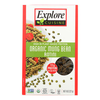 Explore Cuisine - Rotini Mung Bean - Case of 6 - 8 OZ Explore Cuisine - Rotini Mung Bean - Case of 6 - 8 OZ