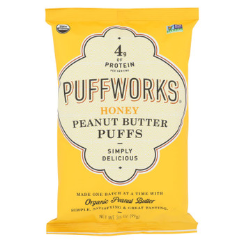 Puffworks - Puffs Hny Peanut Butter - Case of 12 - 3.5 OZ Puffworks - Puffs Hny Peanut Butter - Case of 12 - 3.5 OZ