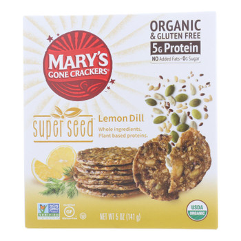 Mary's Gone Crackers - Cracker Lemon Dill - Case of 6 - 5.00 OZ Mary's Gone Crackers - Cracker Lemon Dill - Case of 6 - 5.00 OZ