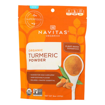 Navitas Organics Turmeric Powder  - Case of 6 - 8 OZ