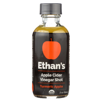 EthanS Apple Cider Vinegar Shots Turmeric Apple Flavor  - Case of 12 - 2 OZ EthanS Apple Cider Vinegar Shots Turmeric Apple Flavor  - Case of 12 - 2 OZ