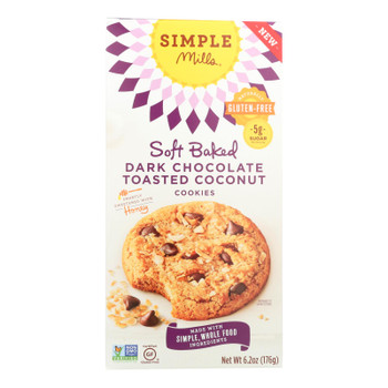 Simple Mills - Cookie Soft Baked Dark Chocolate Cn - Case of 6 - 6.2 OZ Simple Mills - Cookie Soft Baked Dark Chocolate Cn - Case of 6 - 6.2 OZ