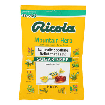Ricola - Coughdp Mint Herbal Sugar Free W/stva - Case of 12 - 19 CT