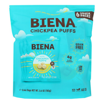 Biena Llc - Puffs Agd Wht Ched Mltpk - Case of 6 - 3.6 OZ
