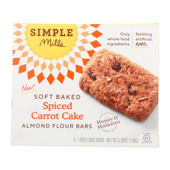 Simple Mills - Bar Sft Baked Spce Cartcake - Case of 6 - 5.99 OZ