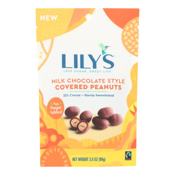 Lily's Sweets - Cvrd Peanut Milk Chocolate Stevia - Case of 12 - 3.5 OZ Lily's Sweets - Cvrd Peanut Milk Chocolate Stevia - Case of 12 - 3.5 OZ