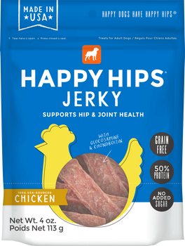 Happy Hips - Jerky Green Free Chicken - Case of 12 - 4 OZ