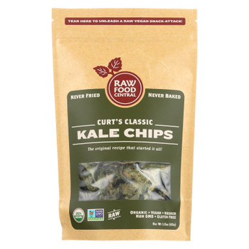 Raw Food Central Curt's Classic Kale Chips  - Case of 12 - 1.5 OZ