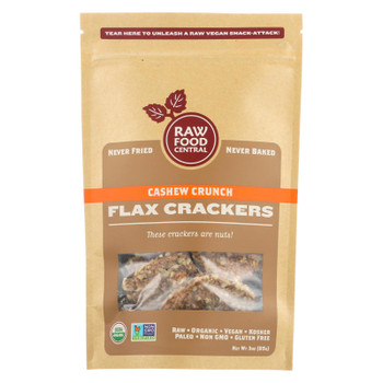 Cashew Crunch Flax Crackers  - Case of 12 - 3 OZ Cashew Crunch Flax Crackers  - Case of 12 - 3 OZ