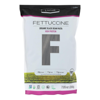 Liviva - Fettuccine Black Bean - Case of 6 - 7.05 OZ