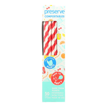 Preserve - Straws Compo Red - Case of 12 - 50 CT Preserve - Straws Compo Red - Case of 12 - 50 CT