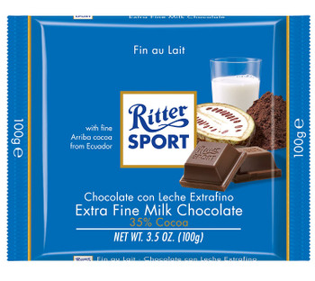 Ritter Sport Fine Milk Chocolate - Case of 12 - 3.5 OZ