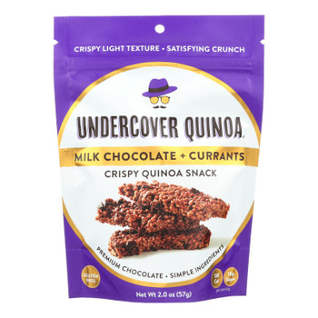 Undercover Quinoa - Crispy Quin Milk Chocolate Curra - Case of 12 - 2 OZ