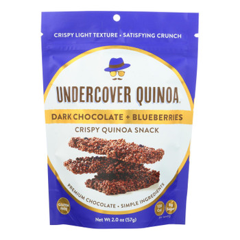 Undercover Quinoa - Crispy Quinoa Dk Ch Blbry - Case of 12 - 2 OZ Undercover Quinoa - Crispy Quinoa Dk Ch Blbry - Case of 12 - 2 OZ