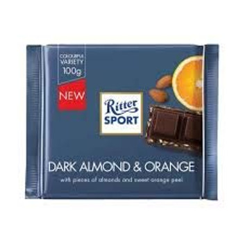 Ritter Sport - Dark Chocolate Almn&orange - Case of 12 - 3.5 OZ